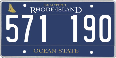 RI license plate 571190