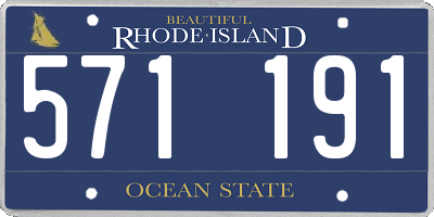 RI license plate 571191