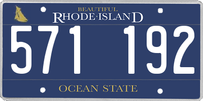 RI license plate 571192