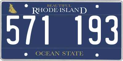RI license plate 571193