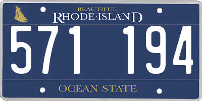RI license plate 571194