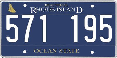 RI license plate 571195
