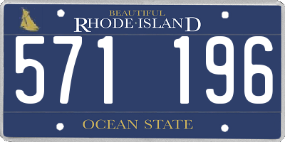 RI license plate 571196