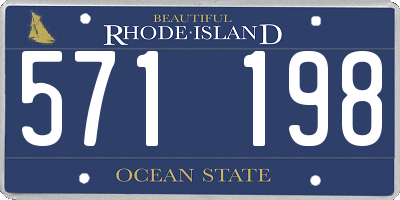 RI license plate 571198