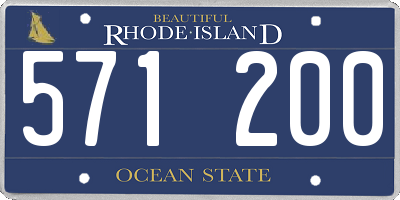 RI license plate 571200