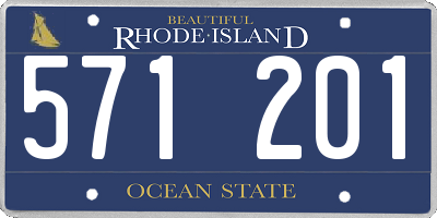RI license plate 571201