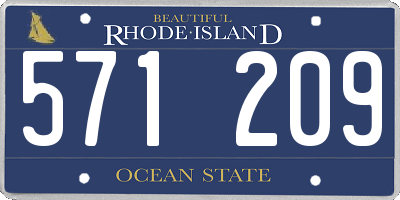 RI license plate 571209
