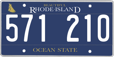 RI license plate 571210