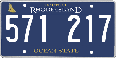 RI license plate 571217