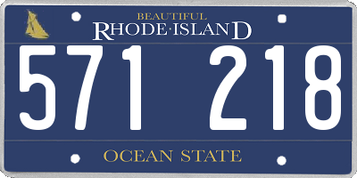 RI license plate 571218