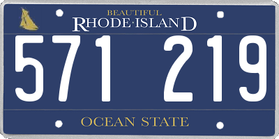 RI license plate 571219