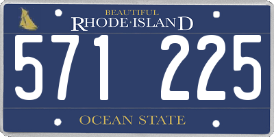RI license plate 571225