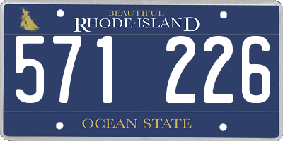 RI license plate 571226