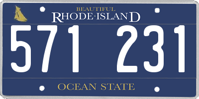 RI license plate 571231