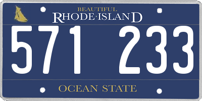RI license plate 571233