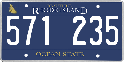 RI license plate 571235