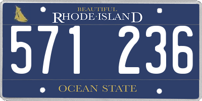 RI license plate 571236