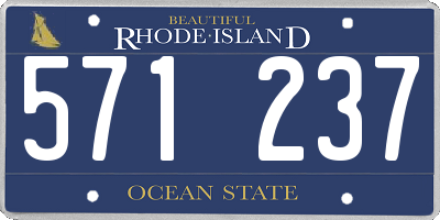RI license plate 571237