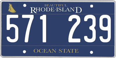 RI license plate 571239