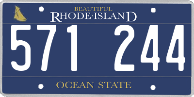 RI license plate 571244