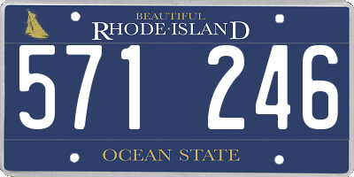RI license plate 571246