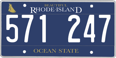RI license plate 571247