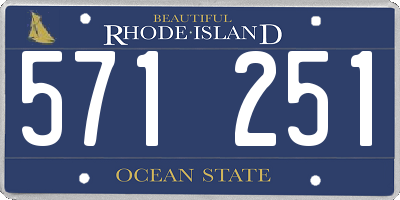 RI license plate 571251