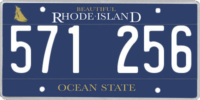 RI license plate 571256