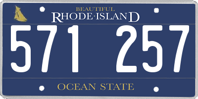 RI license plate 571257