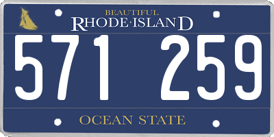 RI license plate 571259