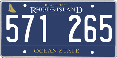 RI license plate 571265