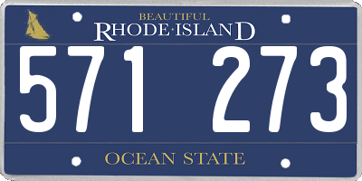 RI license plate 571273