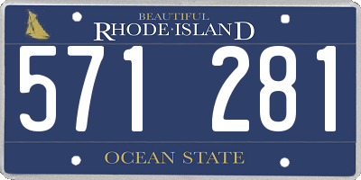 RI license plate 571281