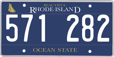 RI license plate 571282