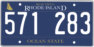 RI license plate 571283