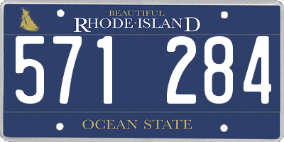 RI license plate 571284