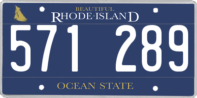 RI license plate 571289