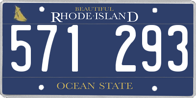 RI license plate 571293