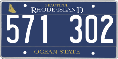 RI license plate 571302