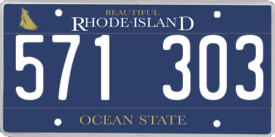 RI license plate 571303