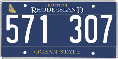 RI license plate 571307