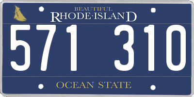 RI license plate 571310