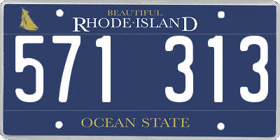 RI license plate 571313
