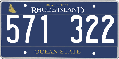 RI license plate 571322