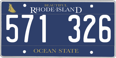 RI license plate 571326