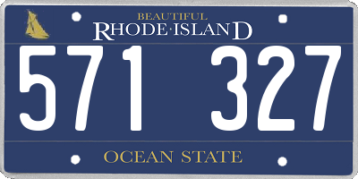 RI license plate 571327