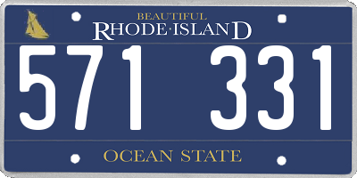 RI license plate 571331