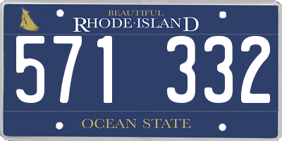 RI license plate 571332