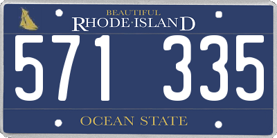 RI license plate 571335