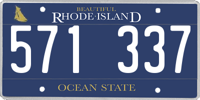 RI license plate 571337